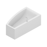 Isometric bathroom items 3D isolated render png