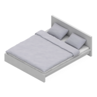 render 3d de dormitorio isométrico png