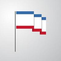 Crimea waving Flag creative background vector