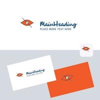 Not seen vector logotype with business card template Elegant corporate identity Vector