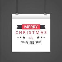 Christmas greetings card design with grey background vector