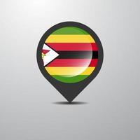 Zimbabwe Map Pin vector
