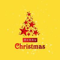 Christmas card design with elegant design and yellow background vector