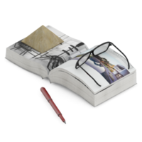 isometrico libri 3d rendere png