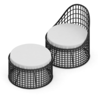 silla isométrica 3d renderizado aislado png