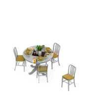 render 3d de mesa isométrica png