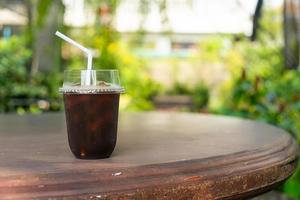 iced black coffee or americano coffee photo