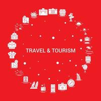 conjunto de iconos de viajes y turismo plantilla de vector infográfico