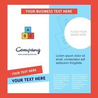 Alphabets blocks Company Brochure Template Vector Busienss Template