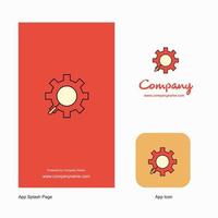 Gear Company Logo App Icon and Splash Page Design Creative Business App Design Elements vector