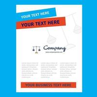 Libra Title Page Design for Company profile annual report presentations leaflet Brochure Vector Background