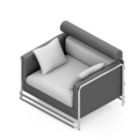 Isometric Chair 3D isolated rendering png