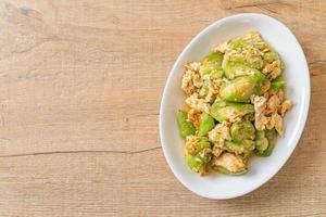 Stir Fried Angled Gourd with Egg photo