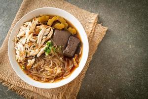 Stewed Chicken Noodle Soup Bowl photo