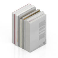 isometrico libri 3d rendere png