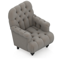 sillón isométrico aislado 3d render png