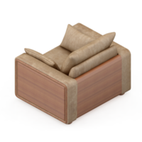 Isometric Armchair Isolated 3D render png