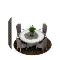 Isometric Table 3D render png