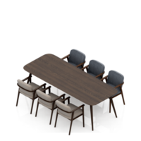 renderização 3d de mesa isométrica png