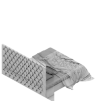 rendu 3d de la chambre isométrique png