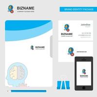 Artificial intelligence Business Logo File Cover Visiting Card and Mobile App Design Vector Illustration