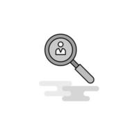 Search avatar Web Icon Flat Line Filled Gray Icon Vector