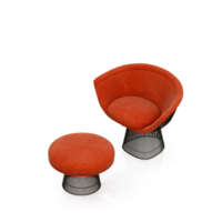 chaise isométrique rendu isolé 3d png