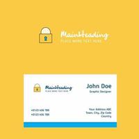 Locked logo Design with business card template Elegant corporate identity Vector