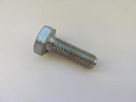 Metal bolts, screws and washers photo