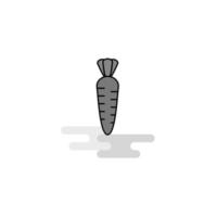 Carrot Web Icon Flat Line Filled Gray Icon Vector