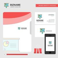 Presentation chart Business Logo File Cover Visiting Card and Mobile App Design Vector Illustration