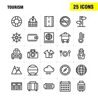 Tourism Line Icon Pack For Designers And Developers Icons Of Temperature Thermometer Weather No Smoking Tourism Travel Smoking Vector