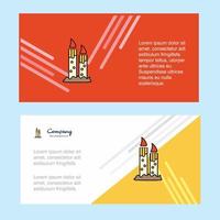 Candle abstract corporate business banner template horizontal advertising business banner vector