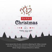 Christmas card design with elegant design and light background vector