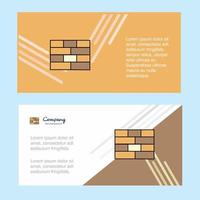 Bricks wall abstract corporate business banner template horizontal advertising business banner vector