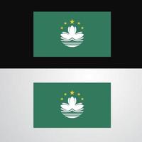 diseño de banner de bandera de macao vector