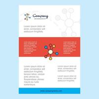 Template layout for network comany profile annual report presentations leaflet Brochure Vector Background