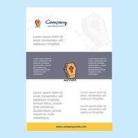 Template layout for Grave comany profile annual report presentations leaflet Brochure Vector Background