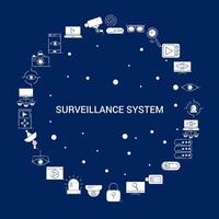 Creative Surveillance icon Background vector