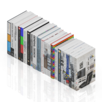 Isometric Books 3D render png