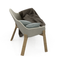 Isometric Chair 3D isolated rendering png