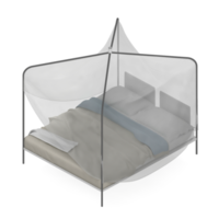 Isometric Bedroom 3D render png