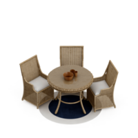 isometrische tafel reeks 3d geven png