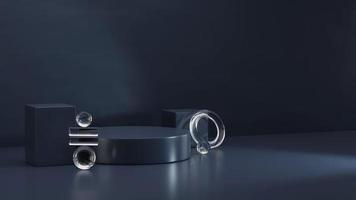 3d render podium , platform studio disply scene with spotlight.  showcase scene for product presentation. photo