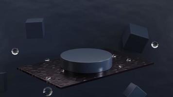 3d render podium , platform studio disply scene with spotlight.  showcase scene for product presentation. photo