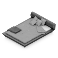 Isometric Bedroom 3D render png