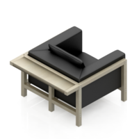 Isometric Armchair Isolated 3D render png