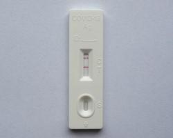 Positive Covid 19 antigen rapid test photo