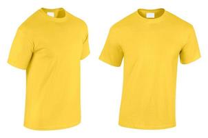 maqueta de camiseta de manga corta para hombre plantilla de maqueta de camisa en blanco aislada en maqueta de camiseta blanca y lisa. presentación de diseño de camiseta para imprimir. foto