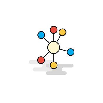 vector de icono de red plana